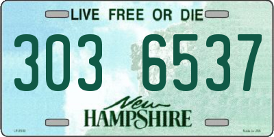 NH license plate 3036537