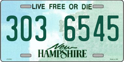 NH license plate 3036545