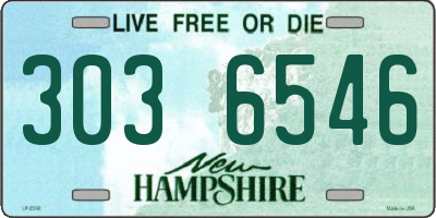 NH license plate 3036546
