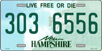 NH license plate 3036556