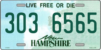 NH license plate 3036565
