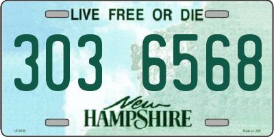 NH license plate 3036568
