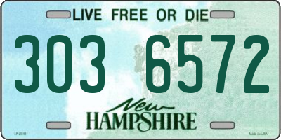 NH license plate 3036572