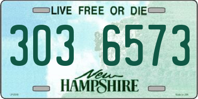 NH license plate 3036573