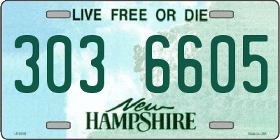 NH license plate 3036605
