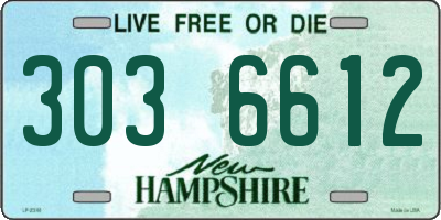NH license plate 3036612