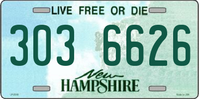 NH license plate 3036626