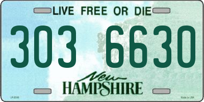 NH license plate 3036630