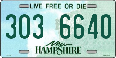 NH license plate 3036640