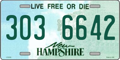 NH license plate 3036642