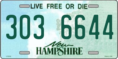 NH license plate 3036644