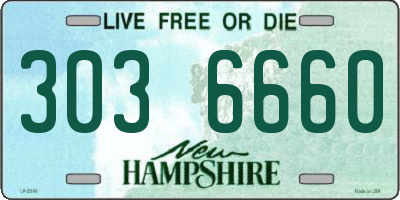 NH license plate 3036660
