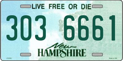 NH license plate 3036661