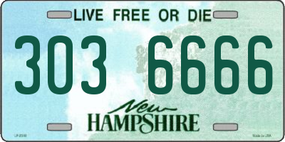 NH license plate 3036666