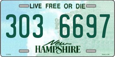NH license plate 3036697