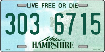 NH license plate 3036715