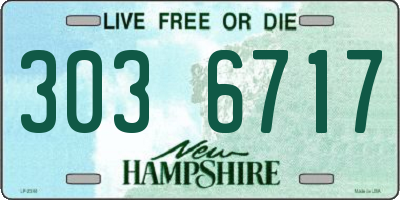NH license plate 3036717