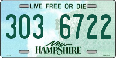 NH license plate 3036722
