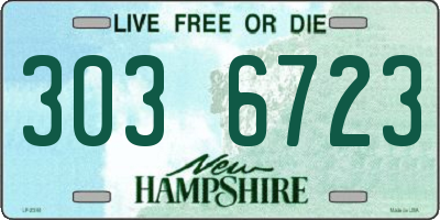 NH license plate 3036723