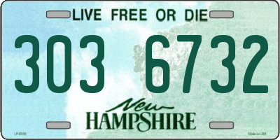 NH license plate 3036732