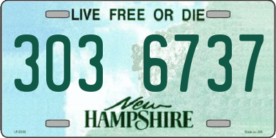 NH license plate 3036737