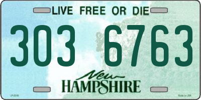 NH license plate 3036763