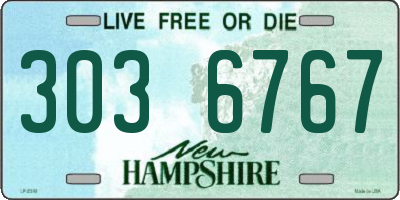 NH license plate 3036767