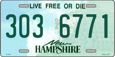 NH license plate 3036771