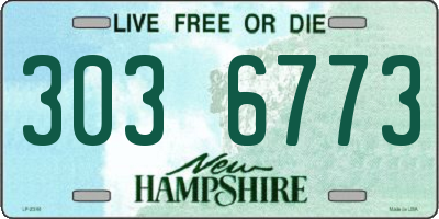 NH license plate 3036773