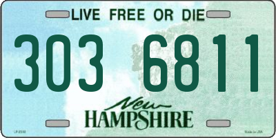NH license plate 3036811