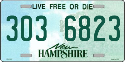 NH license plate 3036823