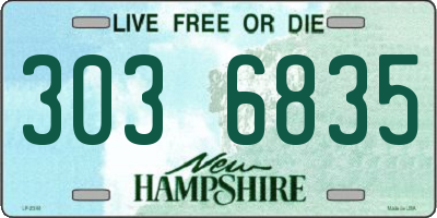 NH license plate 3036835