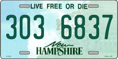 NH license plate 3036837