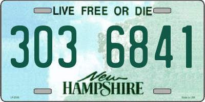 NH license plate 3036841