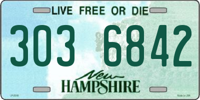 NH license plate 3036842