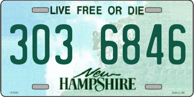 NH license plate 3036846