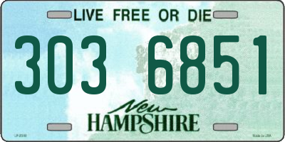 NH license plate 3036851