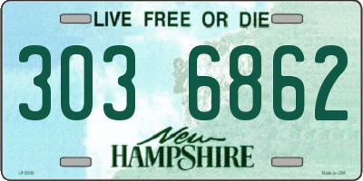 NH license plate 3036862