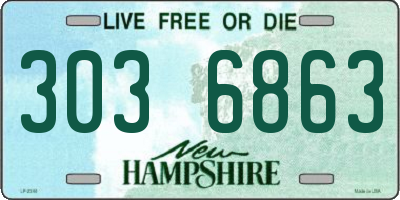 NH license plate 3036863