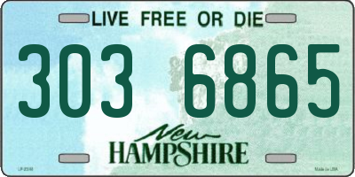 NH license plate 3036865