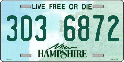 NH license plate 3036872