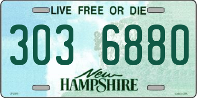 NH license plate 3036880