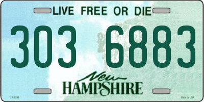 NH license plate 3036883