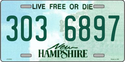 NH license plate 3036897