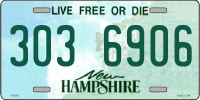 NH license plate 3036906