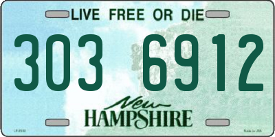 NH license plate 3036912
