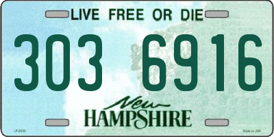 NH license plate 3036916