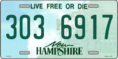 NH license plate 3036917