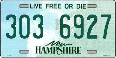 NH license plate 3036927