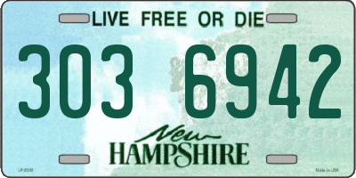 NH license plate 3036942